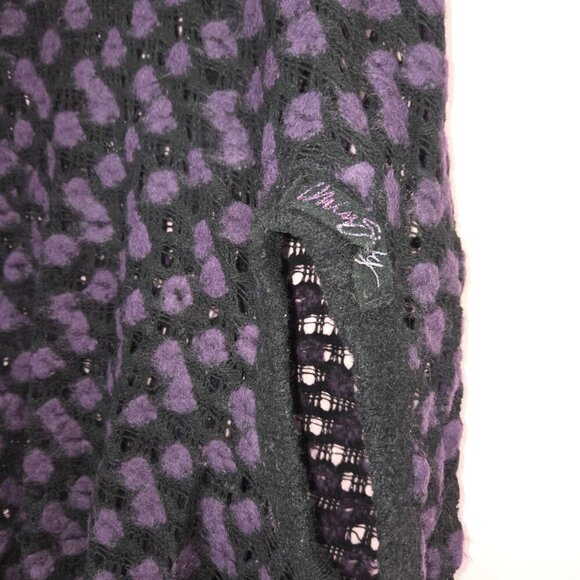 Vintage Miss Sixty Black and Purple Women's Sweater-vest, size S, made i… - Picture 3 of 7